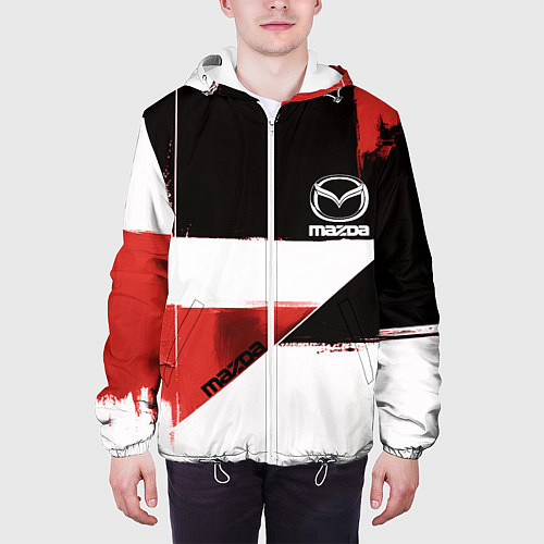 Мужская куртка Mazda логотип / 3D-Белый – фото 3