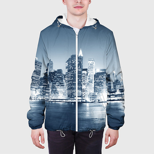 Мужская куртка New York город / 3D-Белый – фото 3