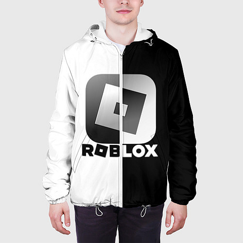 Мужская куртка Роблокс логотип / 3D-Белый – фото 3