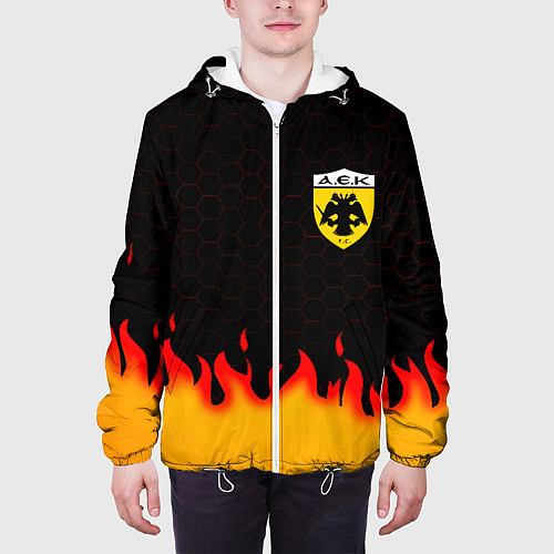 Мужская куртка AEK fire hexagon / 3D-Белый – фото 3