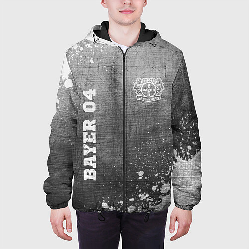 Мужская куртка Bayer 04 - grey gradient вертикально / 3D-Черный – фото 3