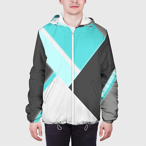 Мужская куртка Color black blue / 3D-Белый – фото 3