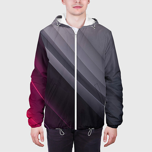 Мужская куртка Color black grey / 3D-Белый – фото 3