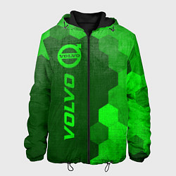 Куртка с капюшоном мужская Volvo - green gradient по-вертикали, цвет: 3D-черный