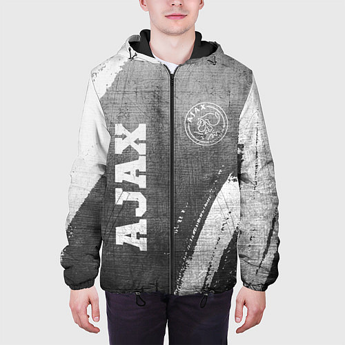 Мужская куртка Ajax - grey gradient вертикально / 3D-Черный – фото 3