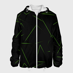 Куртка с капюшоном мужская Color green line, цвет: 3D-белый