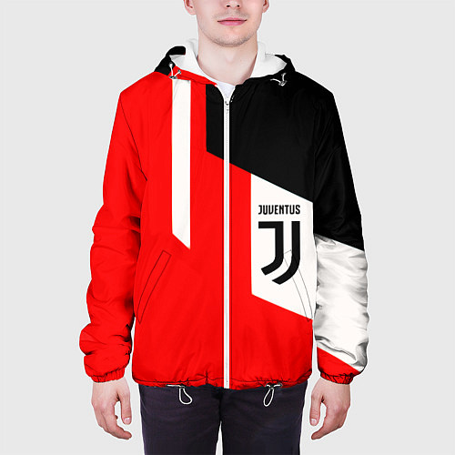 Мужская куртка Juventus sport geometry / 3D-Белый – фото 3