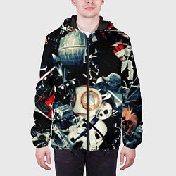 Куртка с капюшоном мужская Звездные войны персонажи, цвет: 3D-черный — фото 2