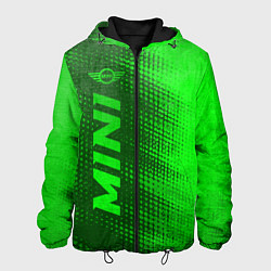 Куртка с капюшоном мужская Mini - green gradient по-вертикали, цвет: 3D-черный