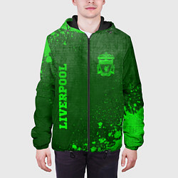 Куртка с капюшоном мужская Liverpool - green gradient вертикально, цвет: 3D-черный — фото 2