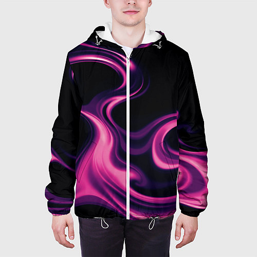 Мужская куртка Color pink smoke / 3D-Белый – фото 3