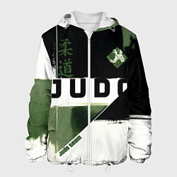 Куртка с капюшоном мужская Время дзюдо, цвет: 3D-белый