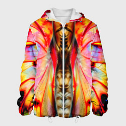 Куртка с капюшоном мужская Разворот бабочки, цвет: 3D-белый