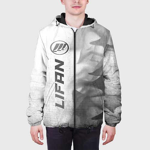 Мужская куртка Lifan - white gradient по-вертикали / 3D-Черный – фото 3