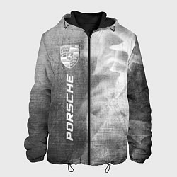 Куртка с капюшоном мужская Porsche - grey gradient по-вертикали, цвет: 3D-черный
