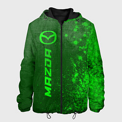 Куртка с капюшоном мужская Mazda - green gradient по-вертикали, цвет: 3D-черный