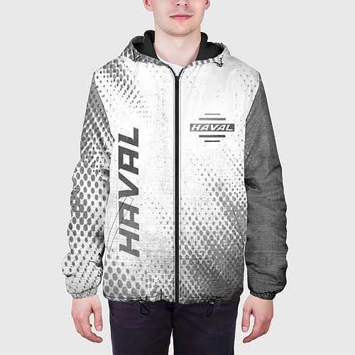 Мужская куртка Haval - white gradient вертикально / 3D-Черный – фото 3