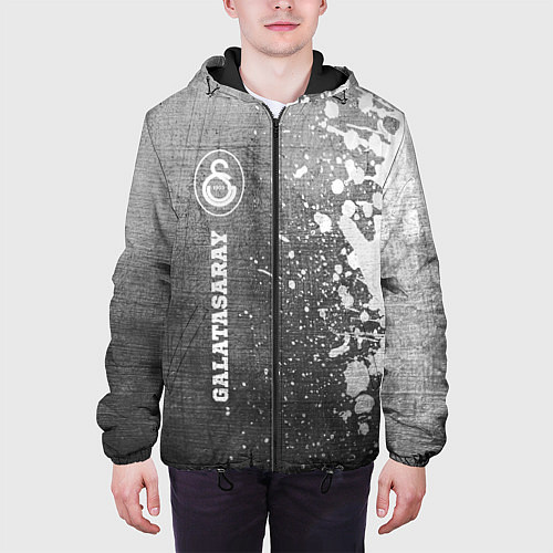 Мужская куртка Galatasaray - grey gradient по-вертикали / 3D-Черный – фото 3