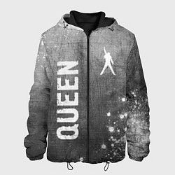 Куртка с капюшоном мужская Queen - grey gradient вертикально, цвет: 3D-черный