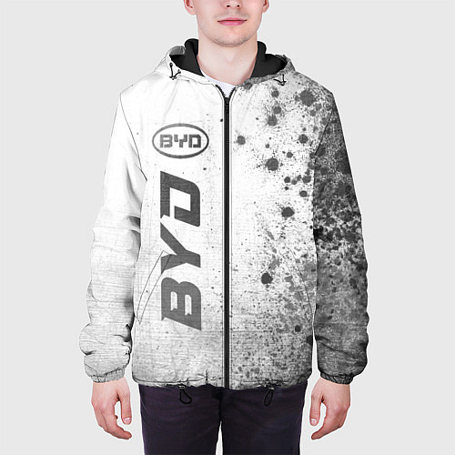 Мужская куртка BYD - white gradient по-вертикали / 3D-Черный – фото 3