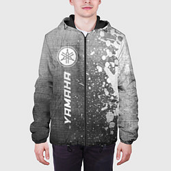 Куртка с капюшоном мужская Yamaha - grey gradient по-вертикали, цвет: 3D-черный — фото 2