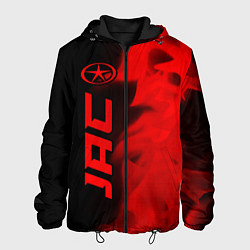 Куртка с капюшоном мужская JAC - red gradient по-вертикали, цвет: 3D-черный