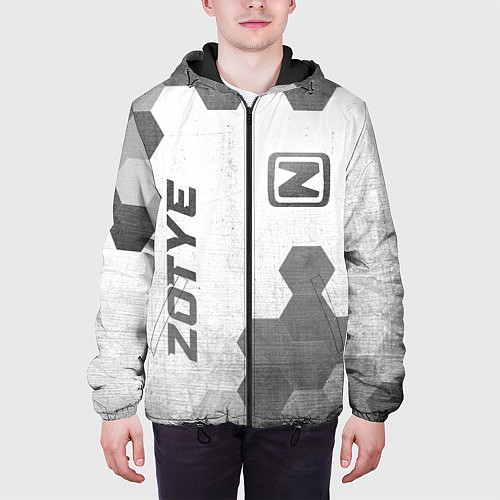 Мужская куртка Zotye - white gradient вертикально / 3D-Черный – фото 3