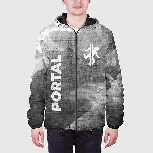 Мужская куртка Portal - grey gradient вертикально / 3D-Черный – фото 3