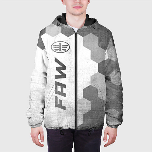 Мужская куртка FAW - white gradient по-вертикали / 3D-Черный – фото 3
