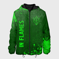 Куртка с капюшоном мужская In Flames - green gradient вертикально, цвет: 3D-черный