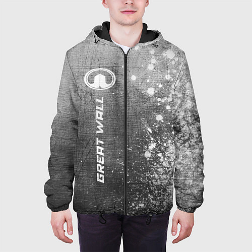 Мужская куртка Great Wall - grey gradient по-вертикали / 3D-Черный – фото 3