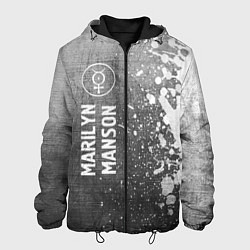 Куртка с капюшоном мужская Marilyn Manson - grey gradient по-вертикали, цвет: 3D-черный