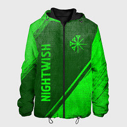 Куртка с капюшоном мужская Nightwish - green gradient вертикально, цвет: 3D-черный