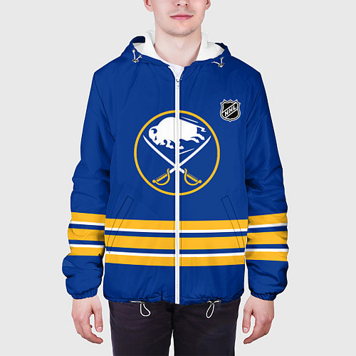 Мужская куртка Баффало Сейбрз хоккей / 3D-Белый – фото 3