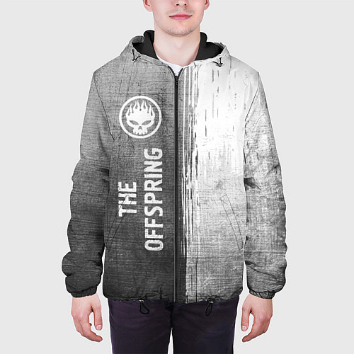 Мужская куртка The Offspring - grey gradient по-вертикали / 3D-Черный – фото 3