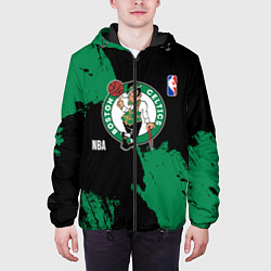 Куртка с капюшоном мужская Бостон Селтикс баскетбольный клуб, цвет: 3D-черный — фото 2
