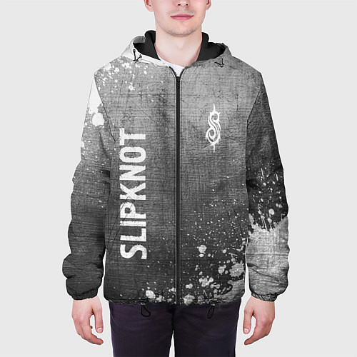 Мужская куртка Slipknot - grey gradient вертикально / 3D-Черный – фото 3