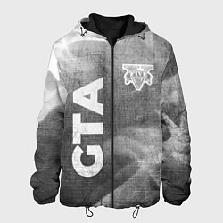 Куртка с капюшоном мужская GTA - grey gradient вертикально, цвет: 3D-черный