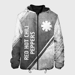 Куртка с капюшоном мужская Red Hot Chili Peppers - grey gradient вертикально, цвет: 3D-черный