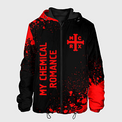 Куртка с капюшоном мужская My Chemical Romance - red gradient вертикально, цвет: 3D-черный