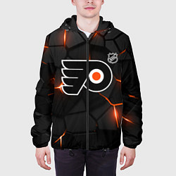 Куртка с капюшоном мужская Филадельфия Флайерз - НХЛ хоккей, цвет: 3D-черный — фото 2