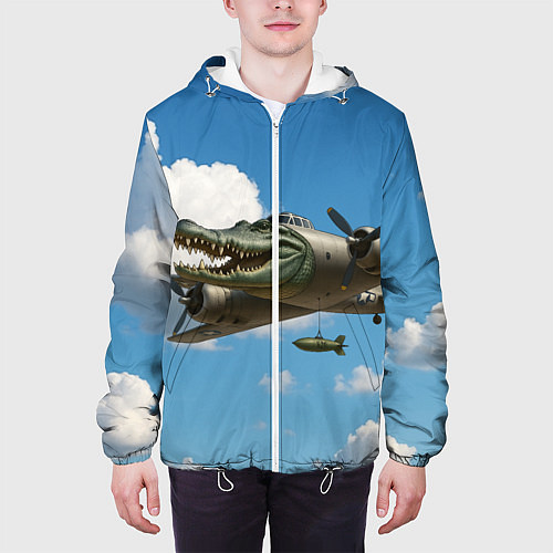 Мужская куртка Бомбардиро крокодило / 3D-Белый – фото 3