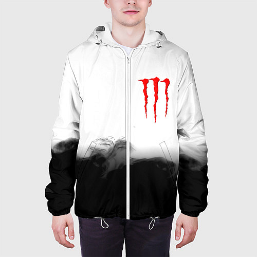 Мужская куртка Monster energy splash smoke / 3D-Белый – фото 3