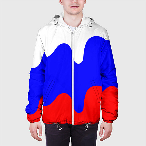 Мужская куртка Патриот - флаг / 3D-Белый – фото 3