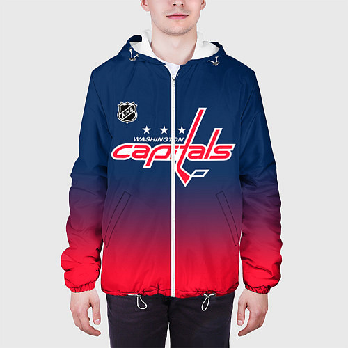 Мужская куртка Вашингтон Кэпиталз - градиент / 3D-Белый – фото 3