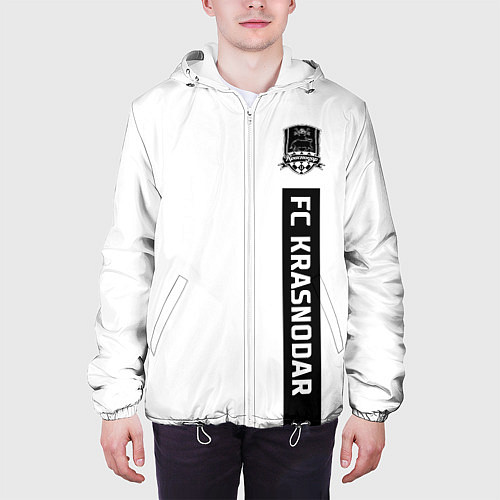 Мужская куртка FC Krasnodar - white / 3D-Белый – фото 3