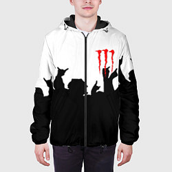 Куртка с капюшоном мужская Monster energy rock black, цвет: 3D-черный — фото 2