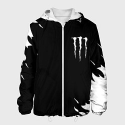 Куртка с капюшоном мужская Monster energy fire white, цвет: 3D-белый