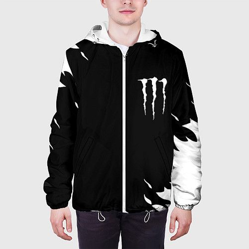 Мужская куртка Monster energy fire white / 3D-Белый – фото 3