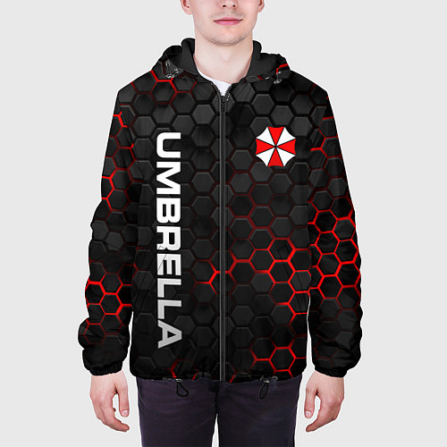 Мужская куртка Амбрелла - плиты с подсветкой / 3D-Черный – фото 3